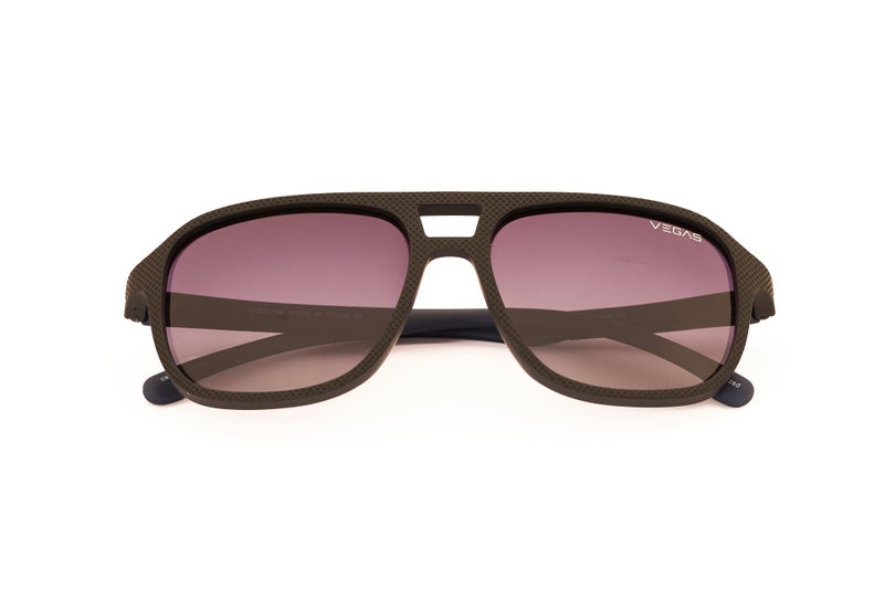 VEGAS Full Rim Rectangular Men Grey  Sunglasses V3009 C3 - Image 2